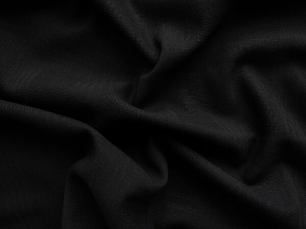 Japanese Designer Deadstock - Wool Crepe - Black Plaid