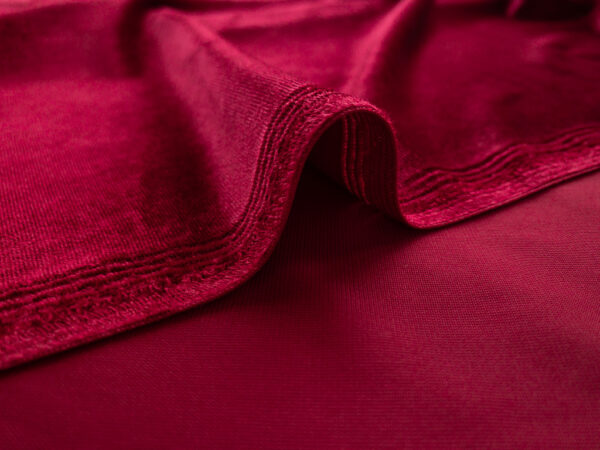 Lady McElroy - Plush Polyester/Spandex Glass Velour - Cranberry