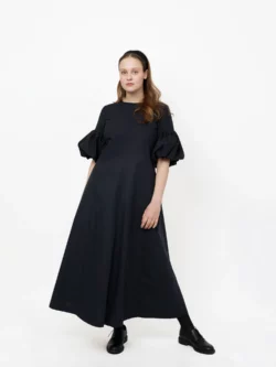 balloon sleeve dress formal Fan Sleeve Maxi White | Modest Maxi Dresses main image 1