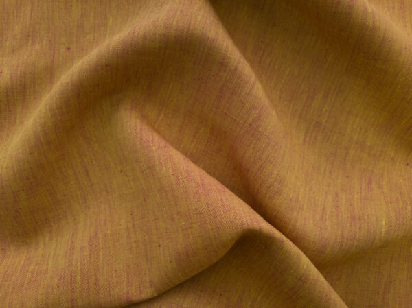 Designer Deadstock - Two-Tone Linen - Yellow/Fuschia