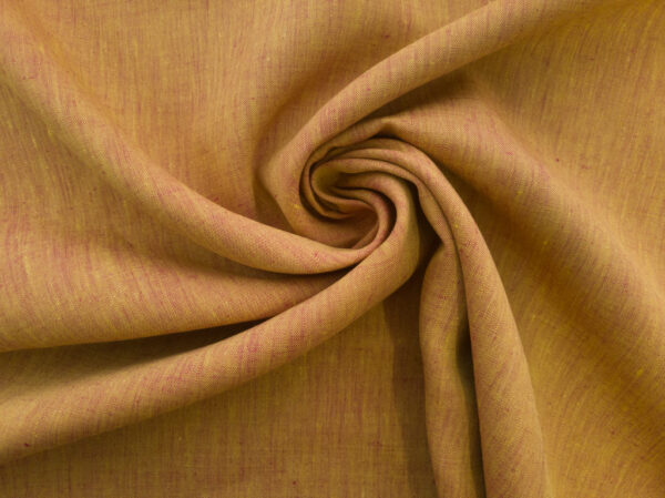 Designer Deadstock - Two-Tone Linen - Yellow/Fuschia