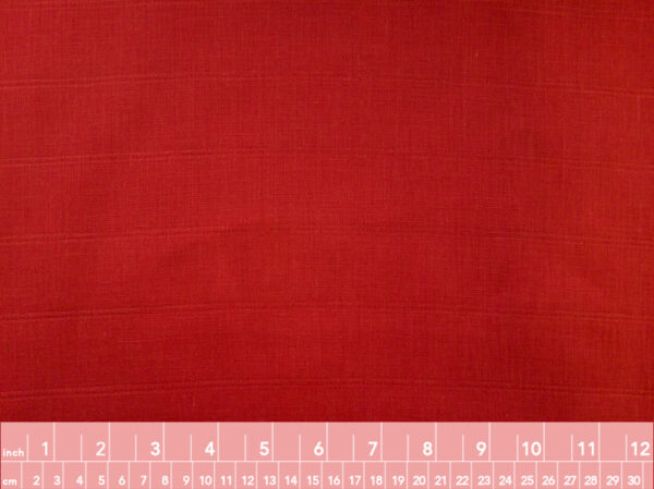 Designer Deadstock - Linen - Self Stripe - Red