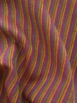 Designer Deadstock – Yarn Dyed Linen - Stripe - Festive Summer