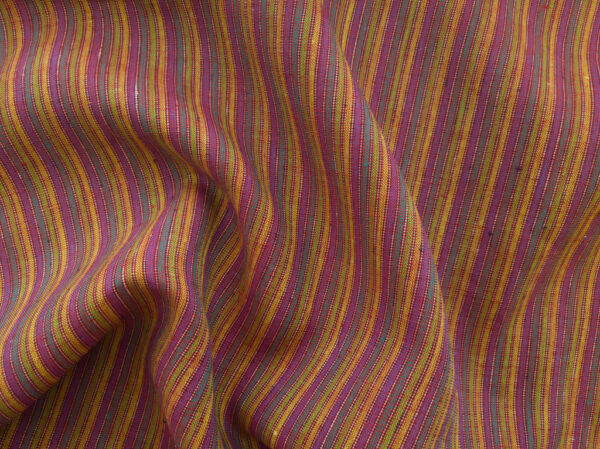 Designer Deadstock – Yarn Dyed Linen - Stripe - Festive Summer