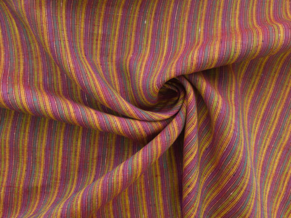 Designer Deadstock – Yarn Dyed Linen - Stripe - Festive Summer