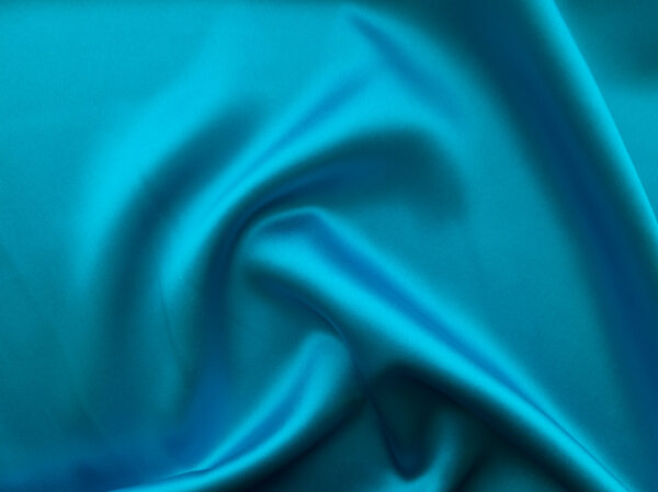 Designer Deadstock - Silk Crepe Back Satin - Turquoise