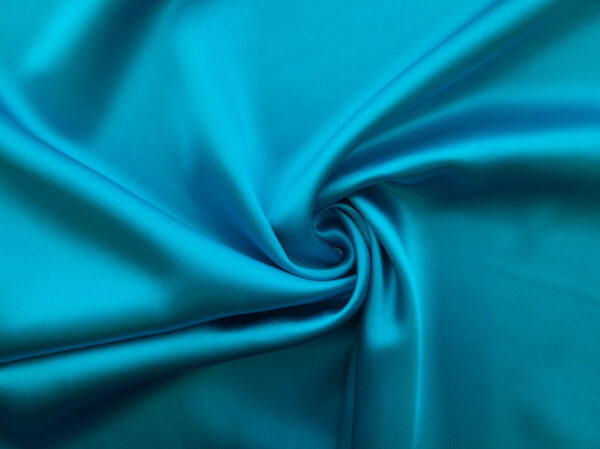 Designer Deadstock - Silk Crepe Back Satin - Turquoise