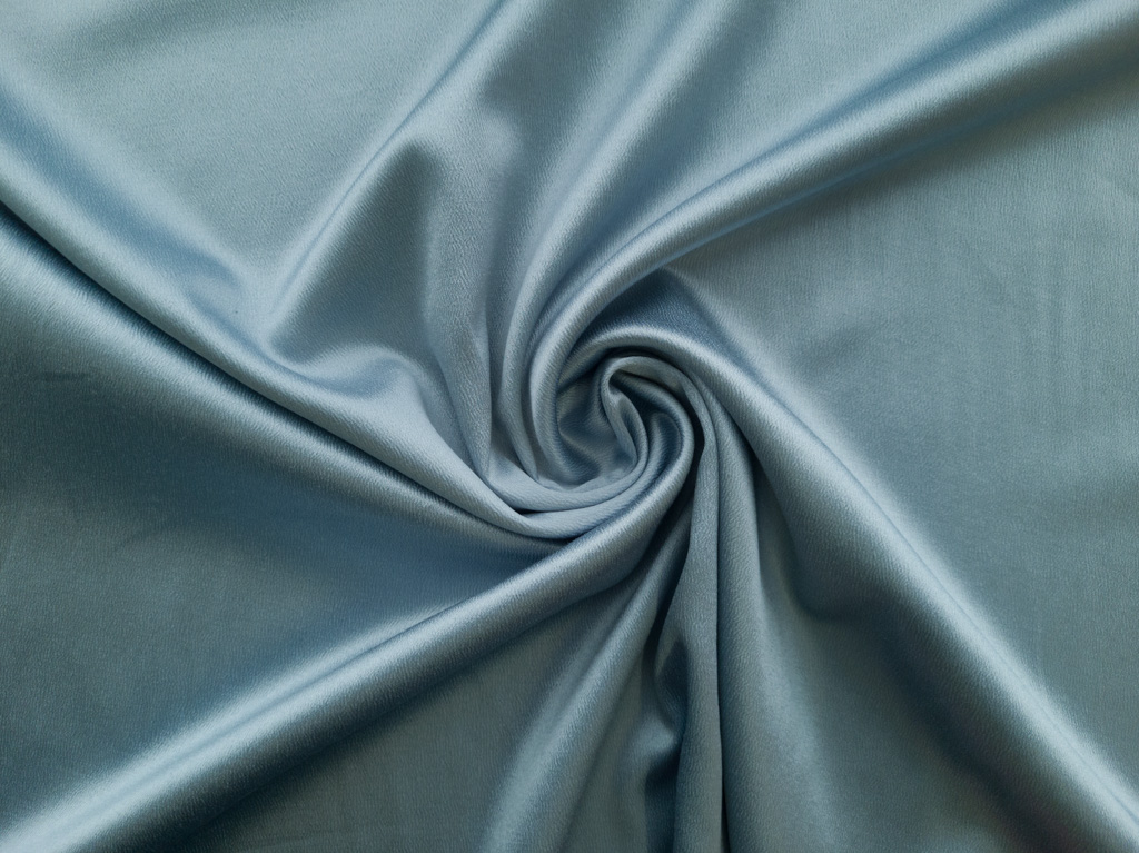 Designer Deadstock – Hammered Silk Charmeuse – Ice Blue