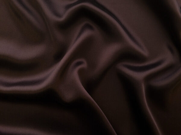 Designer Deadstock - Silk Charmeuse - Dark Chocolate