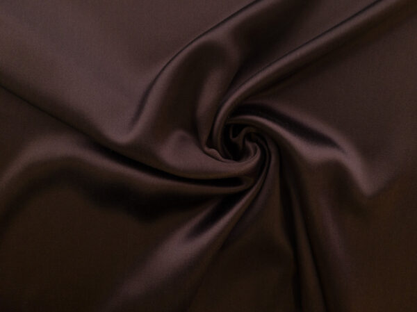 Designer Deadstock - Silk Charmeuse - Dark Chocolate