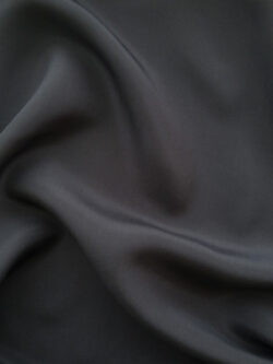 Designer Deadstock - Silk Habotai - Dark Grey