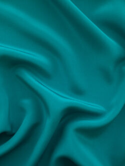 Designer Deadstock - Silk Crepe de Chine - Dark Cyan