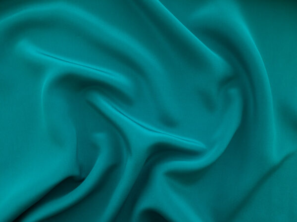 Designer Deadstock - Silk Crepe de Chine - Dark Cyan