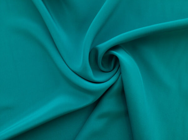 Designer Deadstock - Silk Crepe de Chine - Dark Cyan