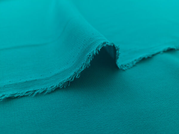 Designer Deadstock - Silk Crepe de Chine - Dark Cyan