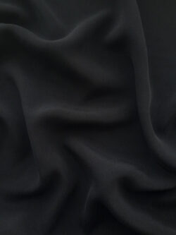 Designer Deadstock - 4-Ply Silk Crepe de Chine - Black