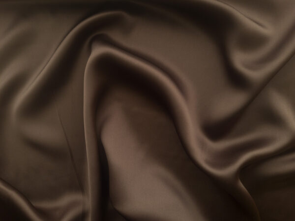 Designer Deadstock - Silk Charmeuse - Coffee