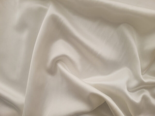 Designer Deadstock - Silk/Cotton Satin - White