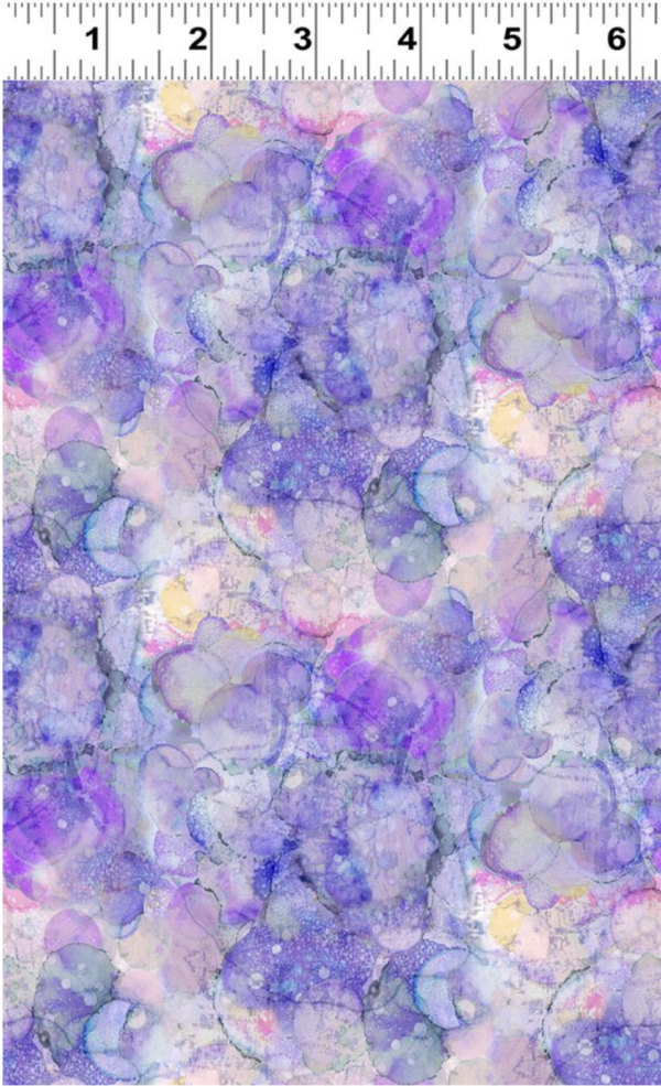 Quilting Cotton - Alcohol Inks - Drops - Periwinkle