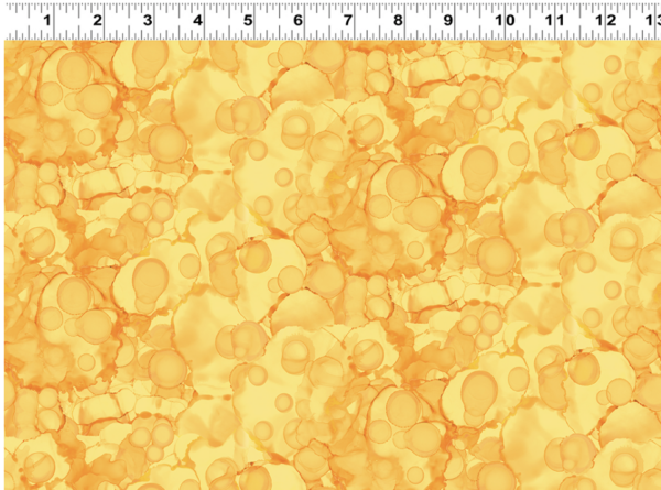 Quilting Cotton - Alcohol Inks - Drops - Dark Yellow