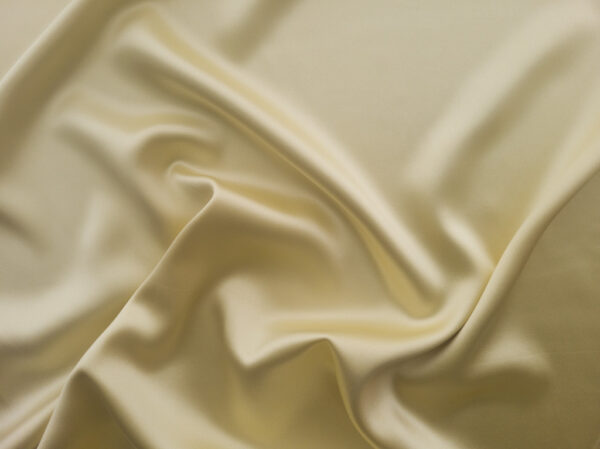 Designer Deadstock - Hammered Silk Charmeuse - Pastel Yellow