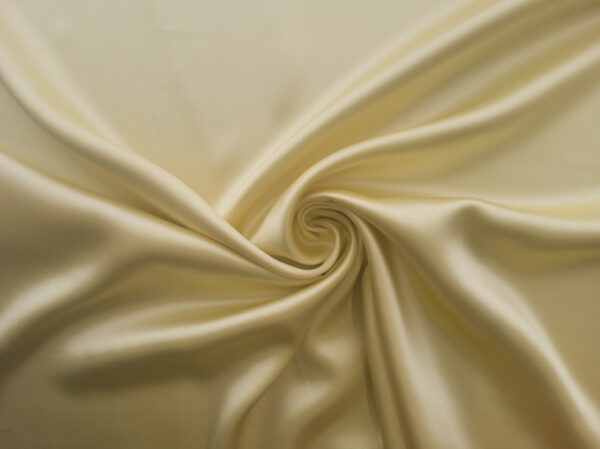 Designer Deadstock - Hammered Silk Charmeuse - Pastel Yellow