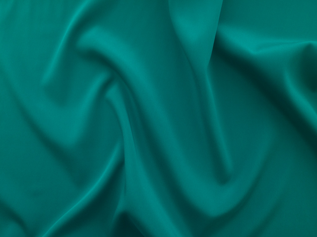 Designer Deadstock – Silk Crepe de Chine – Teal