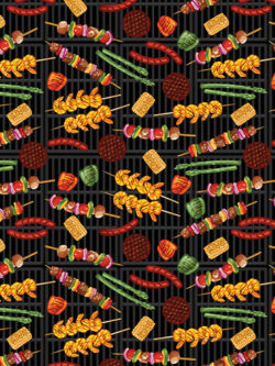 Quilting Cotton - Chillin & Grillin - Grill On - Black