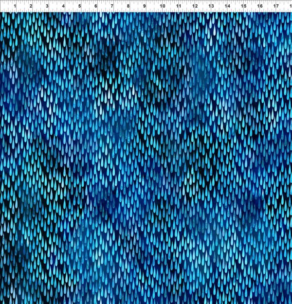 Quilting Cotton - Impressions - Raindrops - Blue