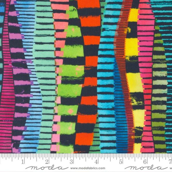 Quilting Cotton - Gradients Auras - Stripey Stripes - Onyx