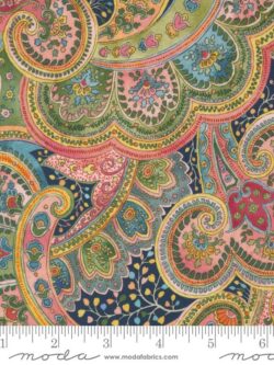 Quilting Cotton - Chelsea Garden - Posh Paisley - Navy Multi