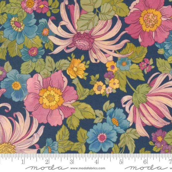 Chelsea Cotton Lawns - Flower Show - Navy