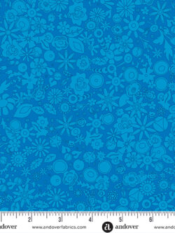 Quilting Cotton – Sun Print - Woodland - Cobalt