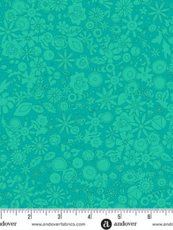 Quilting Cotton – Sun Print - Woodland - Teal