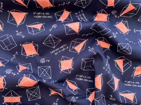 Quilting Cotton - Musings - Geometry - Navy