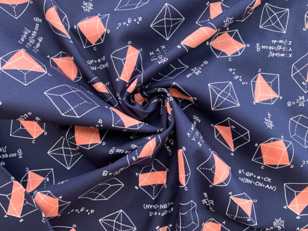 Quilting Cotton - Musings - Geometry - Navy