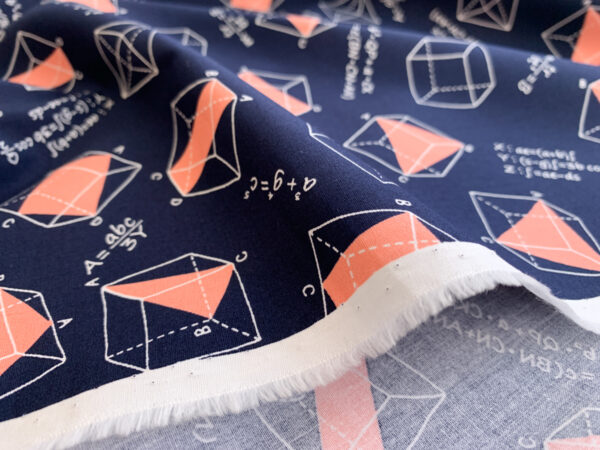 Quilting Cotton - Musings - Geometry - Navy