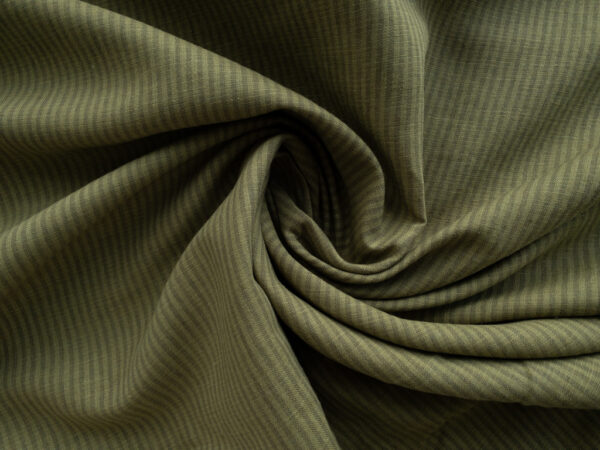 Utopia Washed Linen/Cotton - Yarn Dyed Stripe - Kelp
