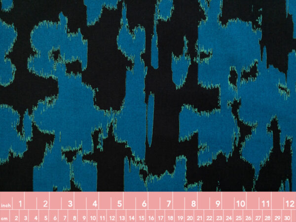 Japanese Cotton Sheeting - Interference - Teal/Black