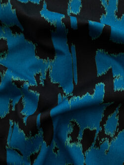 Japanese Cotton Sheeting - Interference - Teal/Black