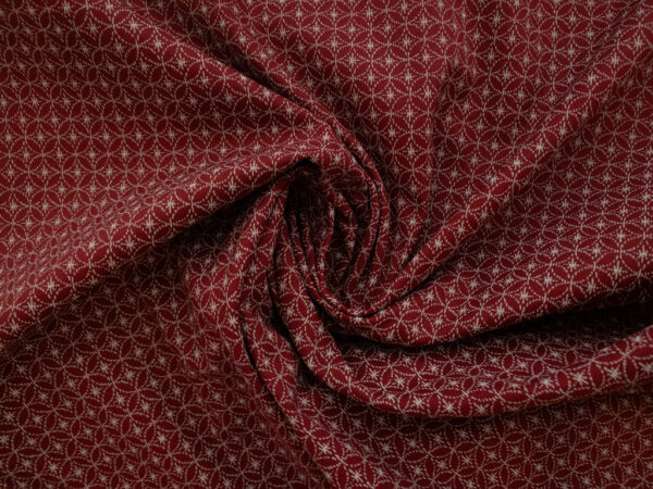 Japanese Cotton Sheeting – Shippou Star – Red