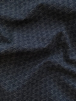 Japanese Cotton Sheeting – Seigaiha - Navy