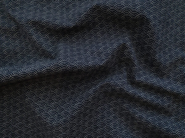 Japanese Cotton Sheeting – Seigaiha - Navy