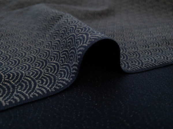 Japanese Cotton Sheeting – Seigaiha - Navy