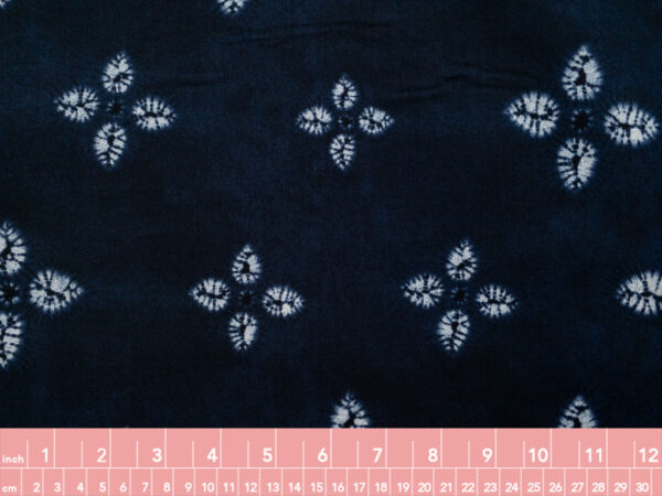 Japanese Cotton Sheeting - Shibori Flower - Dark Blue