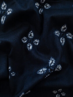 Japanese Cotton Sheeting - Shibori Flower - Dark Blue