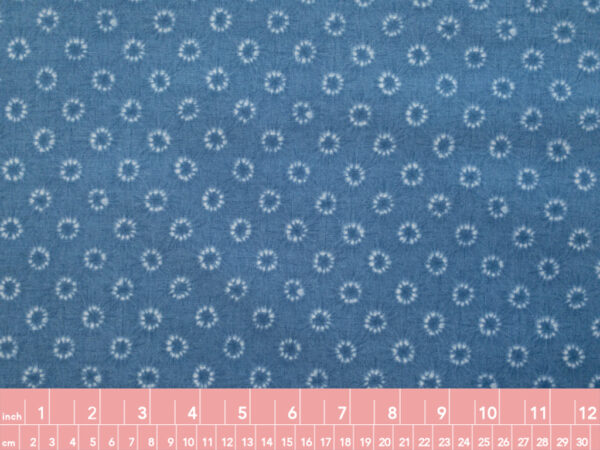 Japanese Cotton Sheeting - Shibori Circles - Light Blue