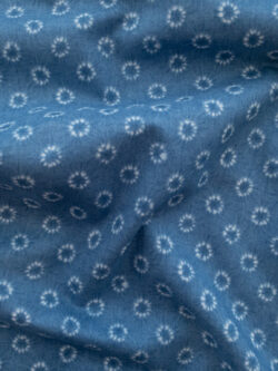 Japanese Cotton Sheeting - Shibori Circles - Light Blue