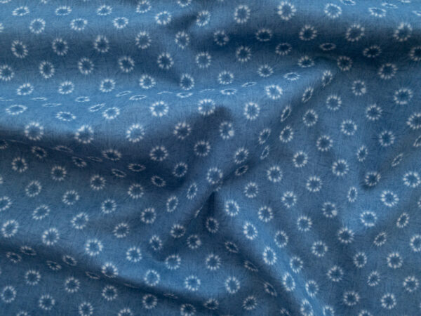 Japanese Cotton Sheeting - Shibori Circles - Light Blue