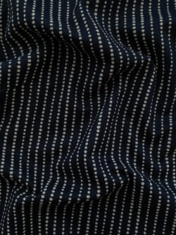 Japanese Cotton Sheeting - Dot Stripe - Navy